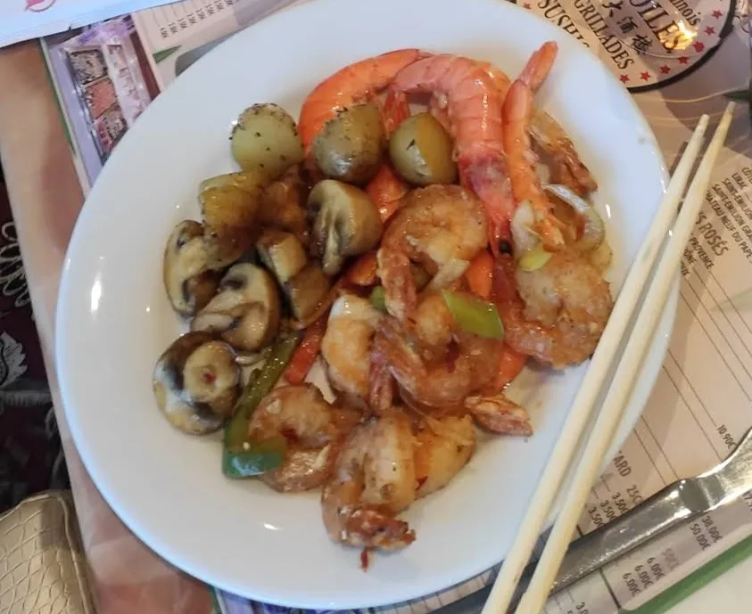 Wok Personnalisé Crevettes Champignon